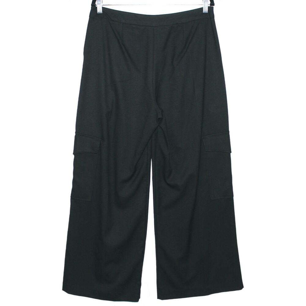 KOTON Arzu Sabanci Wide Leg Black Pants Size EU 42 Large - Picture 8 of 13